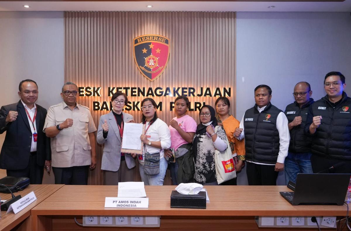 Kemnaker dan Desk Ketenagakerjaan Polri Berhasil Mediasi Sengketa PHK 134 Pekerja PT Amos Indah Indonesia